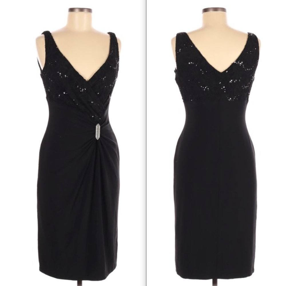 LAUREN RALPH LAUREN Gorgeous V-Neck Cocktail Dress